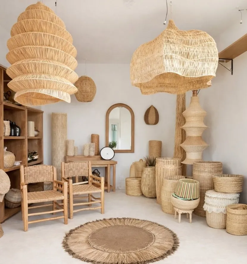 Luminaires en rotin